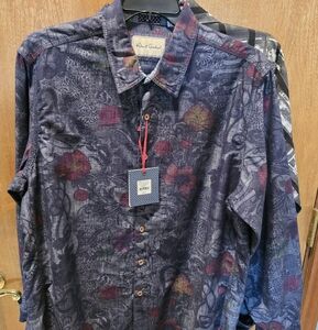 Robert Graham Lake Wanaka Shirt Men's Dark Floral Button Down Shirt